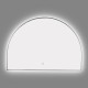 1200x850mm Backlit Gunmetal Grey Frame Arched LED Wall Mirror Demister Function