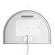 1200x850mm Backlit Gunmetal Grey Frame Arched LED Wall Mirror Demister Function
