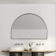 1200x850mm Backlit Gunmetal Grey Frame Arched LED Wall Mirror Demister Function