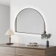 1200x850mm Backlit Gunmetal Grey Frame Arched LED Wall Mirror Demister Function