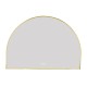1200x850mm Backlit Brushed Yellow Gold Frame Arched LED Wall Mirror Demister