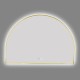 1200x850mm Backlit Brushed Yellow Gold Frame Arched LED Wall Mirror Demister