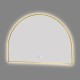 1200x850mm Backlit Brushed Yellow Gold Frame Arched LED Wall Mirror Demister