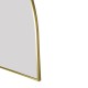1200x850mm Backlit Brushed Yellow Gold Frame Arched LED Wall Mirror Demister