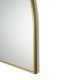 1200x850mm Backlit Brushed Yellow Gold Frame Arched LED Wall Mirror Demister