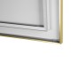 1200x850mm Backlit Brushed Yellow Gold Frame Arched LED Wall Mirror Demister