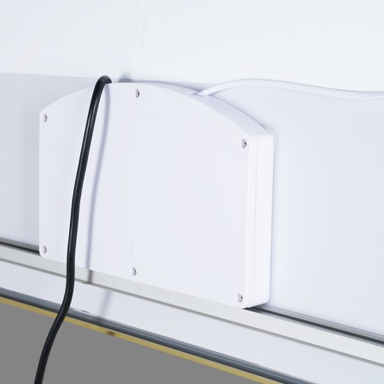 1200x850mm Backlit Brushed Yellow Gold Frame Arched LED Wall Mirror Demister