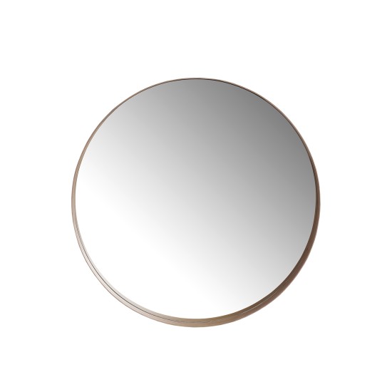 900mm Round Bathroom Vanity Decor MDF Frame Wall Mirror 2 Bracket Storage Shelf Half Moon Border