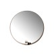 900mm Round Bathroom Vanity Decor MDF Frame Wall Mirror 2 Bracket Storage Shelf Half Moon Border