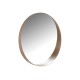 900mm Round Bathroom Vanity Decor MDF Frame Wall Mirror 2 Bracket Storage Shelf Half Moon Border