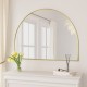 1200x850x20mm Gold Aluminum Framed Half Circle Mirror Decorative Wall Mirror Arc Mirror