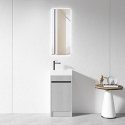 3D-40H 400mmx220mmx750mm Grey Hand Basin PLYWOOD FLOOR STANDING VANITY