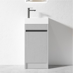 3D-40H 400mmx220mmx750mm Grey Hand Basin PLYWOOD FLOOR STANDING VANITY