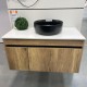 BC13 1200X460X460MM PLYWOOD WALL HUNG VANITY - LIGHT OAK WITH CERAMIC TOP