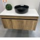 BC13 1200X460X460MM PLYWOOD WALL HUNG VANITY - LIGHT OAK WITH CERAMIC TOP