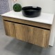 BC13 1200X460X460MM PLYWOOD WALL HUNG VANITY - LIGHT OAK WITH CERAMIC TOP