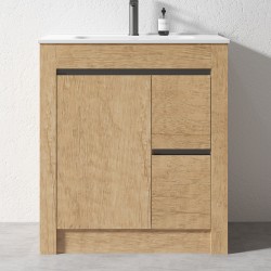 BC7 750mmx460mmx850mm Plywood Floor Standing Vanity with Ceramic Basin