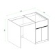 1200MM White Laundry Tub-Plywood Cabinet&Marble Bench with Sink