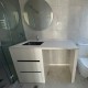 1500MM White Laundry Tub-Plywood Cabinet&Marble Bench with Sink