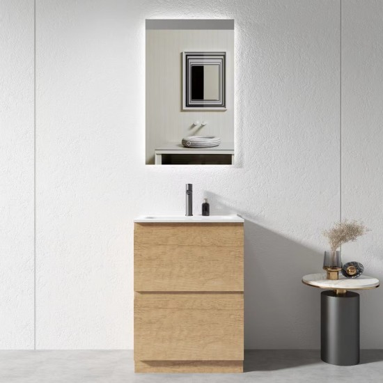 LX 600mm Plywood Floor Standing Vanity Unit With Ceramic Basin