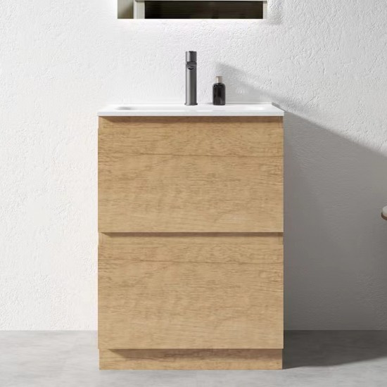 LX 600mm Plywood Floor Standing Vanity Unit With Ceramic Basin
