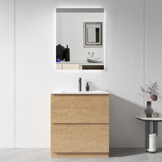 LX 750mm Plywood Floor Standing Vanity With Ceramic Basin