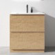 LX 750mm Plywood Floor Standing Vanity With Ceramic Basin