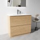 LX 900mm Plywood Floor Standing Vanity Unit With Ceramic Basin