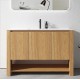 MK 1200x460x860mm Light Oak Floor Standing Vanity with Ceramic Basin