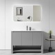MK 1200x460x860mm Grey Floor Standing Vanity with Ceramic Basin