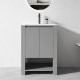 MK 600x460x860mm Grey Floor Standing Vanity with Ceramic Basin