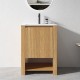 MK 600x460x860mm Light Oak Floor Standing Vanity with Ceramic Basin