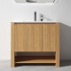 MK 900x460x860mm Light Oak Floor Standing Vanity with Ceramic Basin