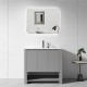 MK 900x460x860mm Grey Floor Standing Vanity with Ceramic Basin