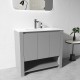 MK 900x460x860mm Grey Floor Standing Vanity with Ceramic Basin