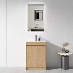 SM 600mmx360mmx850mm Plywood Floor Standing Vanity with Ceramic Basin