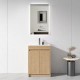 SM 600mmx360mmx850mm Plywood Floor Standing Vanity with Ceramic Basin