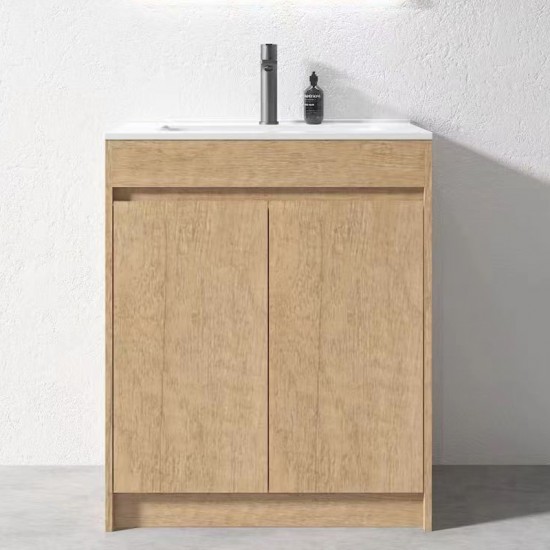 SM 700mmx360mmx850mm Plywood Floor Standing Vanity with Ceramic Basin