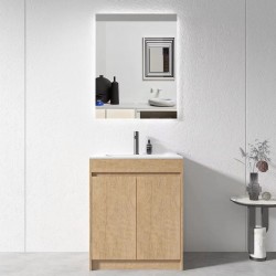 SM 700mmx360mmx850mm Plywood Floor Standing Vanity with Ceramic Basin