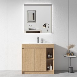 SM 900mmx360mmx850mm Plywood Floor Standing Vanity with Ceramic Basin