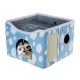 Sky Patter Double-Layer Cat House with Scratching Mat Foldable Enclosed Cat Cave Pet Cube House Nest for Indoor