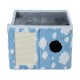 Sky Patter Double-Layer Cat House with Scratching Mat Foldable Enclosed Cat Cave Pet Cube House Nest for Indoor
