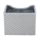 Gray Diamond Pattern Double-Layer Cat House with Scratching Mat Foldable Enclosed Cat Cave Pet Cube House Nest for Indoor