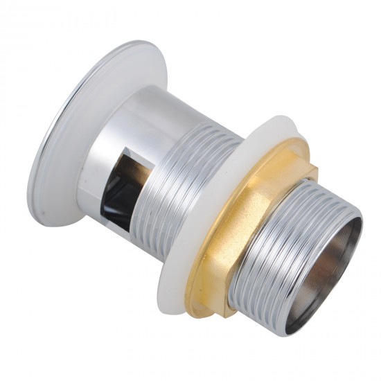 32/40mm Solid Brass Basin Pop Up Waste with Overflow Chrome