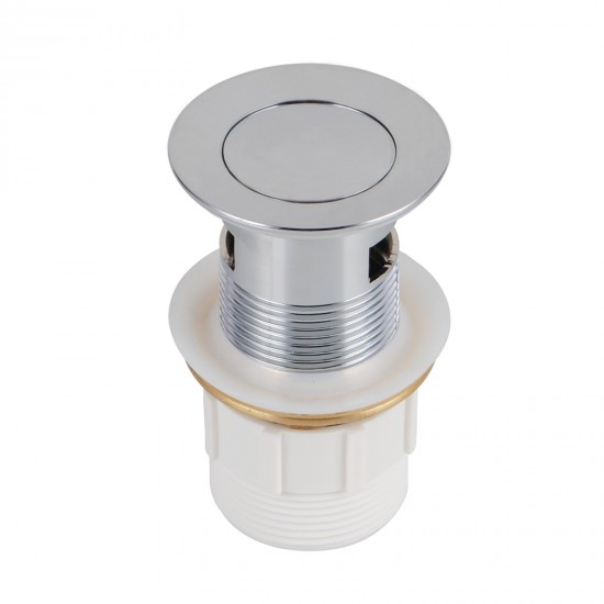 32/40mm Solid Brass Basin Pop Up Waste with Overflow Chrome