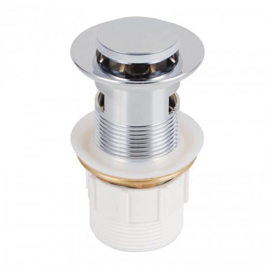 32/40mm Solid Brass Basin Pop Up Waste with Overflow Chrome