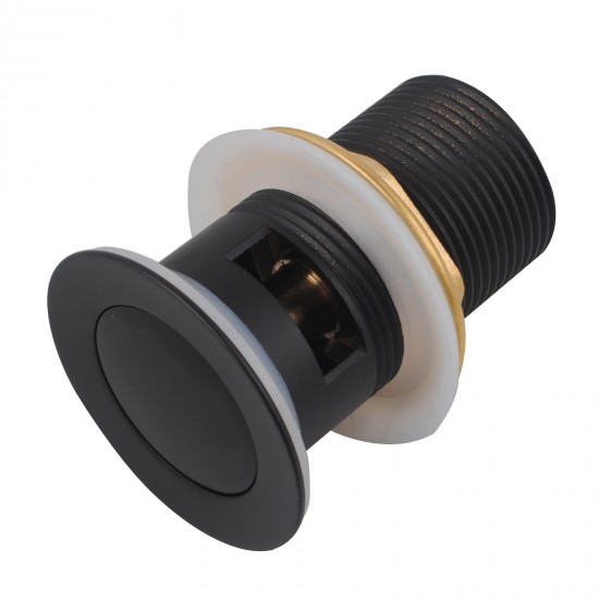 32/40mm Solid Brass Basin Pop Up Waste with Overflow Matt Black