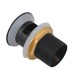 32/40mm Solid Brass Basin Pop Up Waste with Overflow Matt Black