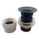 32/40mm Solid Brass Basin Pop Up Waste with Overflow Matt Black