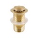 32/40mm Brushed Yellow Gold Solid Brass Basin Pop Up Waste NO Overflow